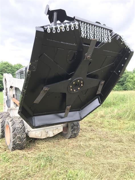 bobcat skid stear with bush hog attachement|skid steer brush cutter attachment.